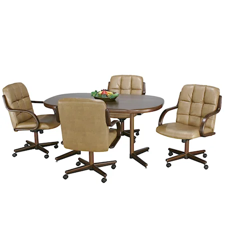 Customizable Casual 5 Piece Table & Chairs Set